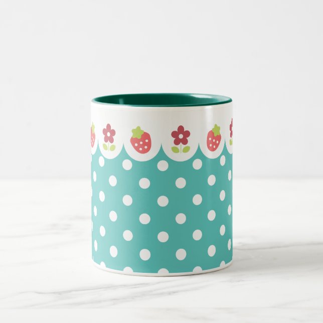Flowers & Strawberries Mug (Center)