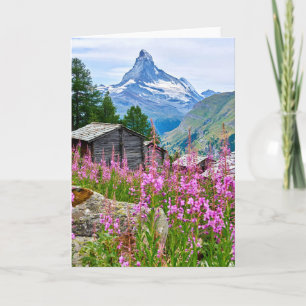 Flowers   Summer Matterhorn Switzerland Card