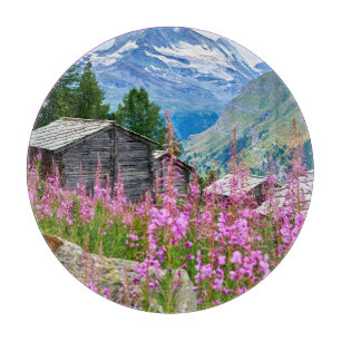 Flowers Summer Matterhorn Switzerland Cutting Board