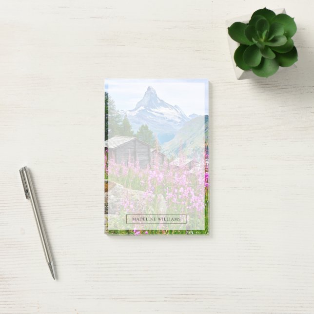 Flowers | Summer Matterhorn Switzerland Post-it Notes (Office)