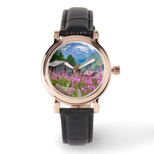 Flowers Summer Matterhorn Switzerland Watch