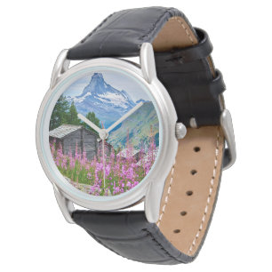 Flowers Summer Matterhorn Switzerland Watch