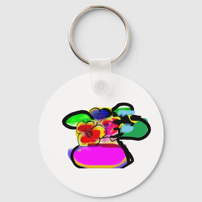 Flowers sun mother's day key ring (Front)