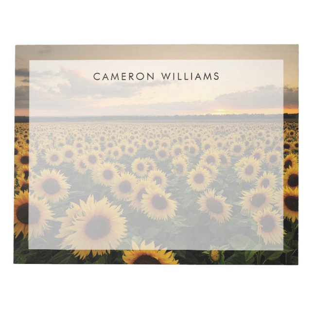 Flowers | Sunflower Field Notepad (Front)