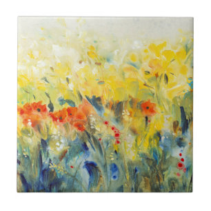 Flowers Sway II Ceramic Tile