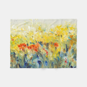 Flowers Sway II Fleece Blanket