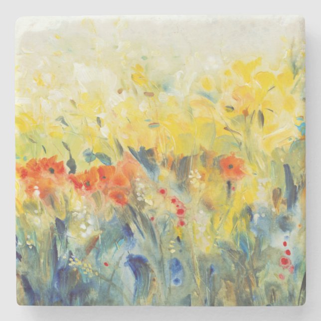 Flowers Sway II Stone Coaster (Front)