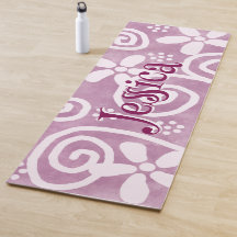 Flowers Swirls Pink White Pattern Personalised