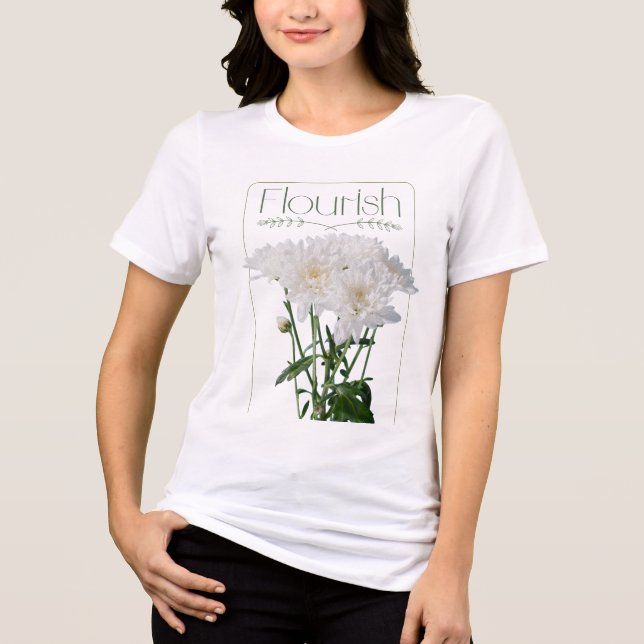 Flowers t-shirt Tri-Blend shirt (Front)