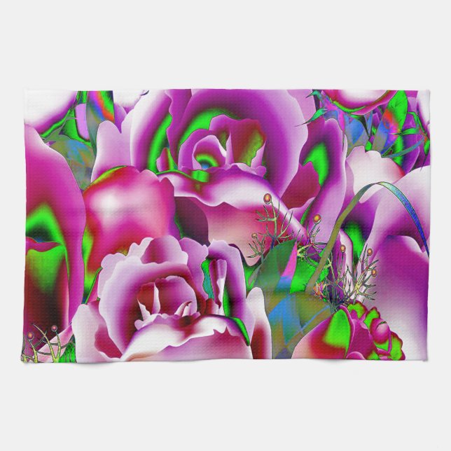 Flowers Tea Towel (Horizontal)