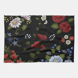 Flowers Tea Towel