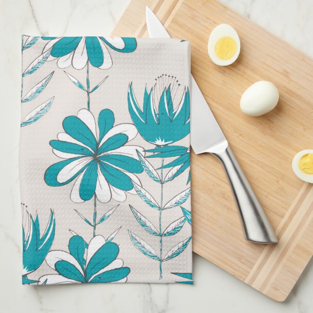 Flowers Tea Towel (Quarter Fold)