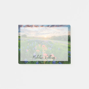 Flowers   Texas Bluebonnets & Indian Paintbrush Post-it Notes