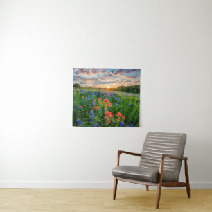 Flowers Texas Bluebonnets & Indian Paintbrush Tapestry