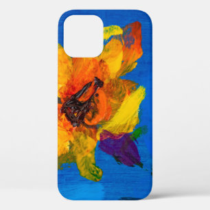 Flowers texture oil painting, Art Painted wildflow iPhone 12 Case