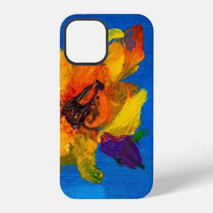 Flowers texture oil painting, Art Painted wildflow iPhone 12 Case