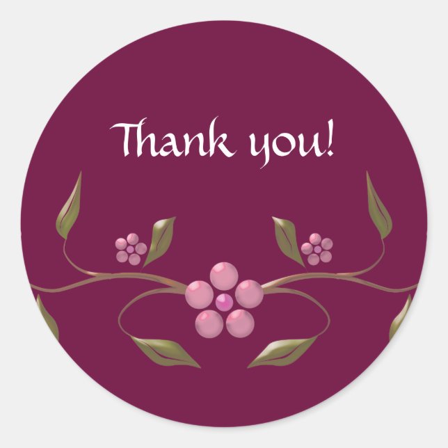 Flowers - Thank You - sticker (Front)