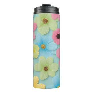 Flowers Thermal Tumbler