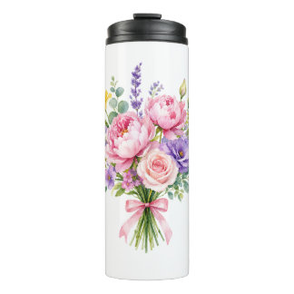 Flowers Thermal Tumbler