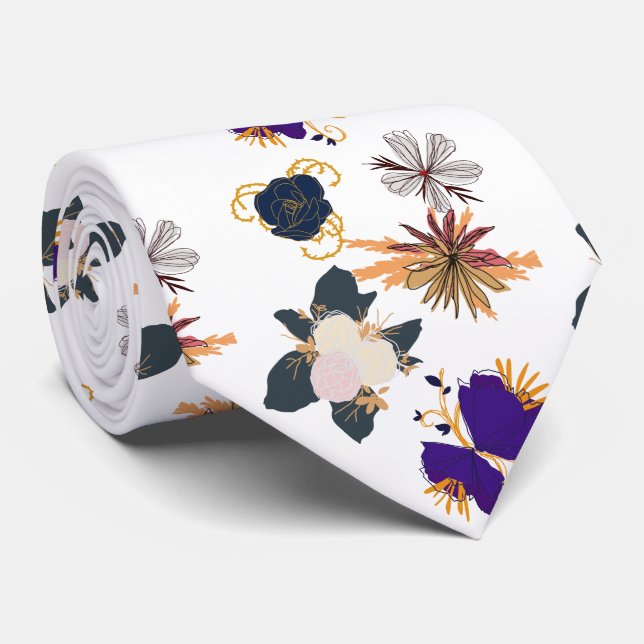 FLOWERS TIE (Rolled)