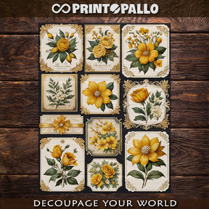 Flowers tiles as decorative elements #3