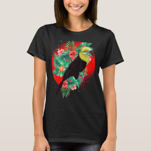 Flowers Tropical Animal Rainforest Bird Floral To T-Shirt