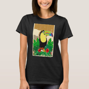Flowers Tropical Bird Rainforest Animal Floral To T-Shirt