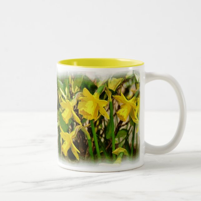 FLOWERS Two-Tone COFFEE MUG (Right)