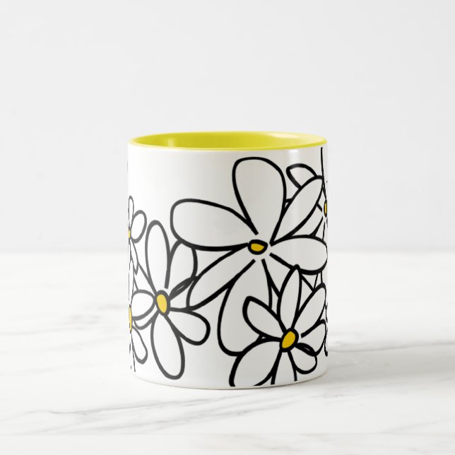 Flowers Two-Tone Coffee Mug (Center)