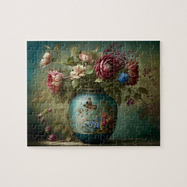 Flowers vase jigsaw puzzle (Horizontal)