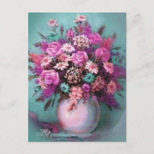 Flowers Vase Postcard (Front)