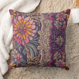 Flowers vibrant colour  cushion