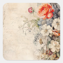 Flowers Vintage Collage 1b 1 of 4