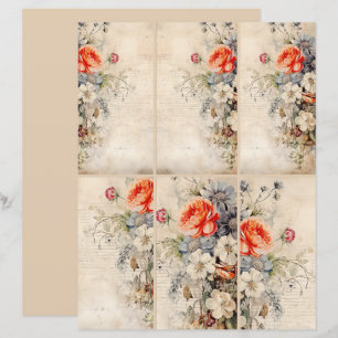Flowers Vintage Collage 1b 3 of 4