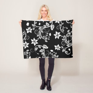 Flowers Vintage Girly Cute Fleece Blanket