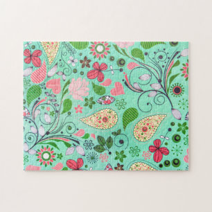 Flowers Vintage Pattern Texture Impossible Puzzle
