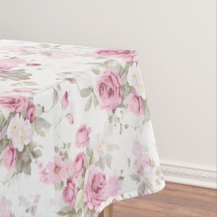 Flowers,vintage roses,pink roses  tablecloth