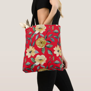 Flowers Vintage Watercolor Cute Tote Bag