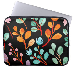 Flowers Vintage Watercolor Trendy Laptop Sleeve