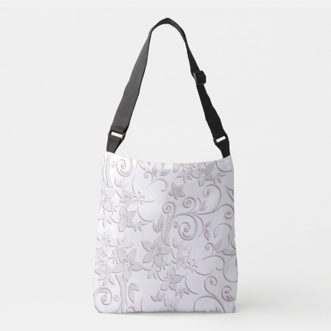 Flowers wall paper 1 crossbody bag (Front)
