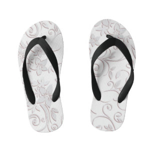 Flowers wall paper 1 kid's thongs