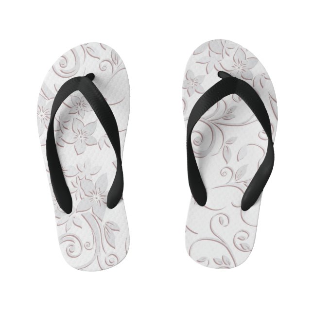 Flowers wall paper 1 kid's thongs (Footbed)