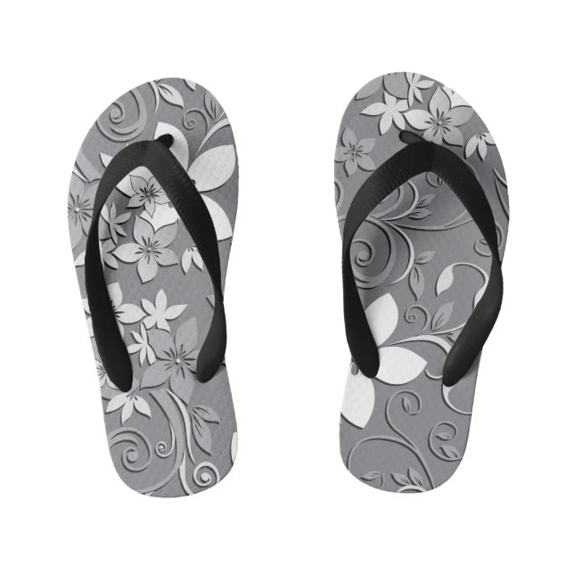 Flowers wall paper 2 kid's thongs (Footbed)