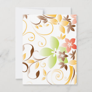 Flowers wall paper 5 card