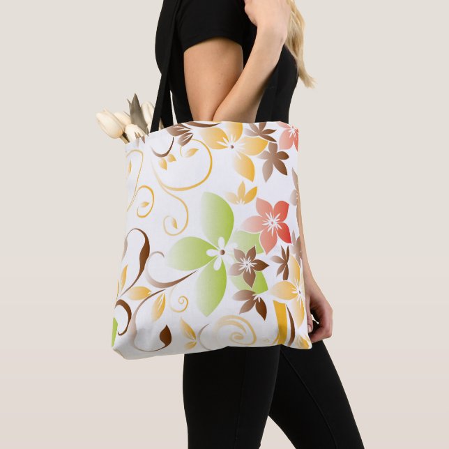 Flowers wall paper 5 tote bag (Close Up)