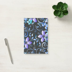 Flowers wall paper 6 post-it notes