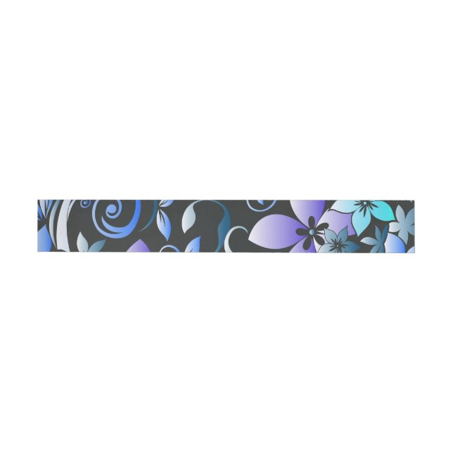 Flowers wall paper 6 wrap around label (Individual)