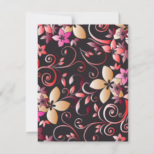 Flowers wall paper 7 card