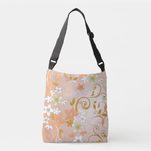 Flowers wall paper 8 crossbody bag