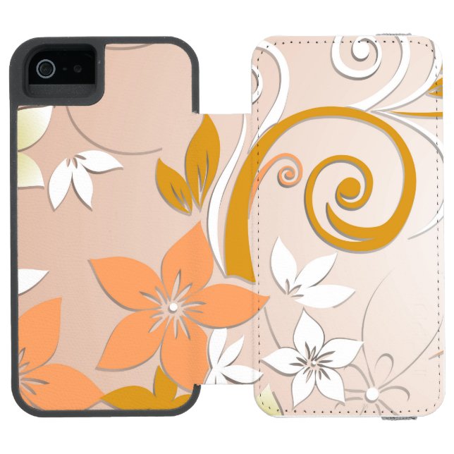 Flowers wall paper 8 incipio iPhone wallet case (Folio Open)